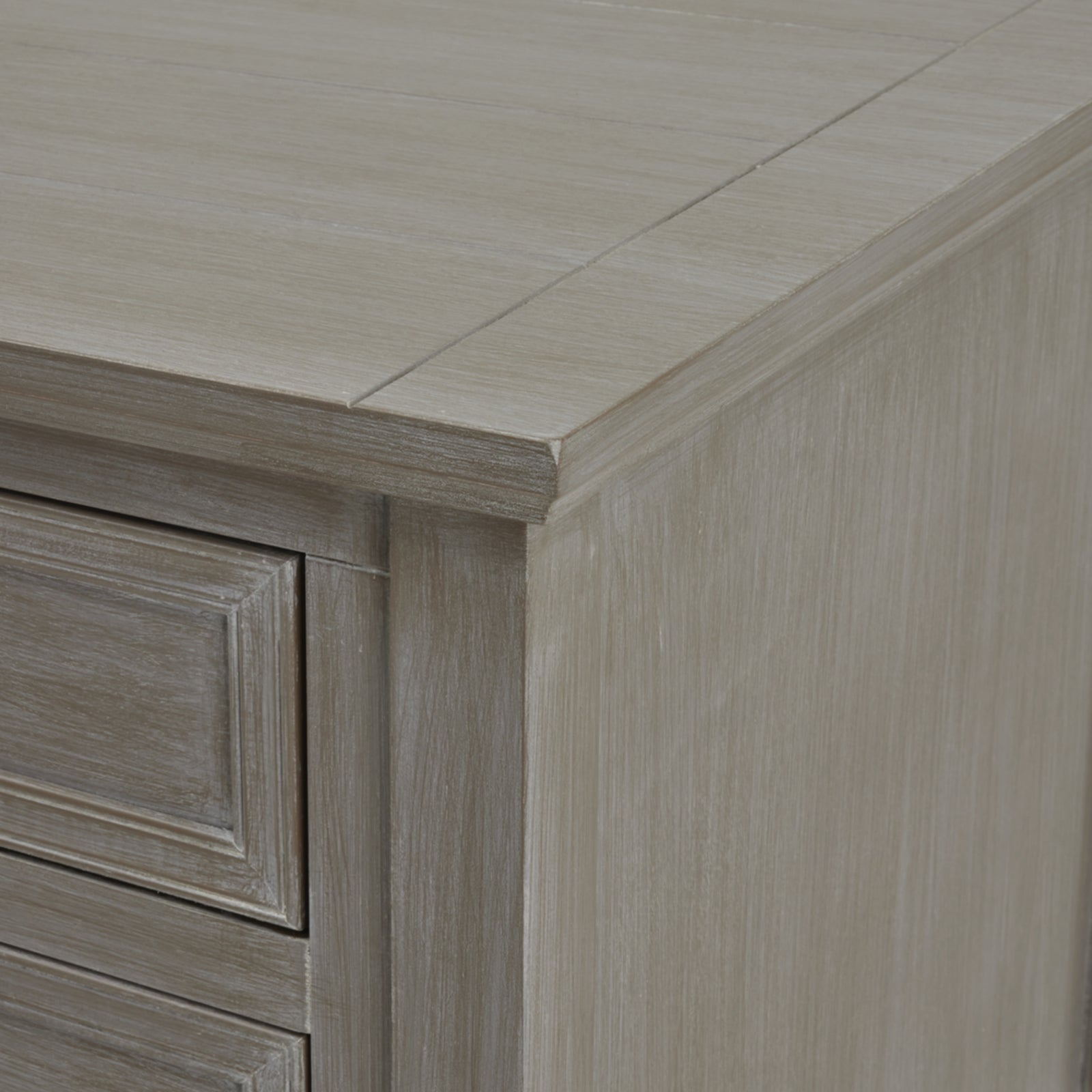 Lightly textured console table in a neutral tone, featuring clean lines and refined craftsmanship for timeless elegance.