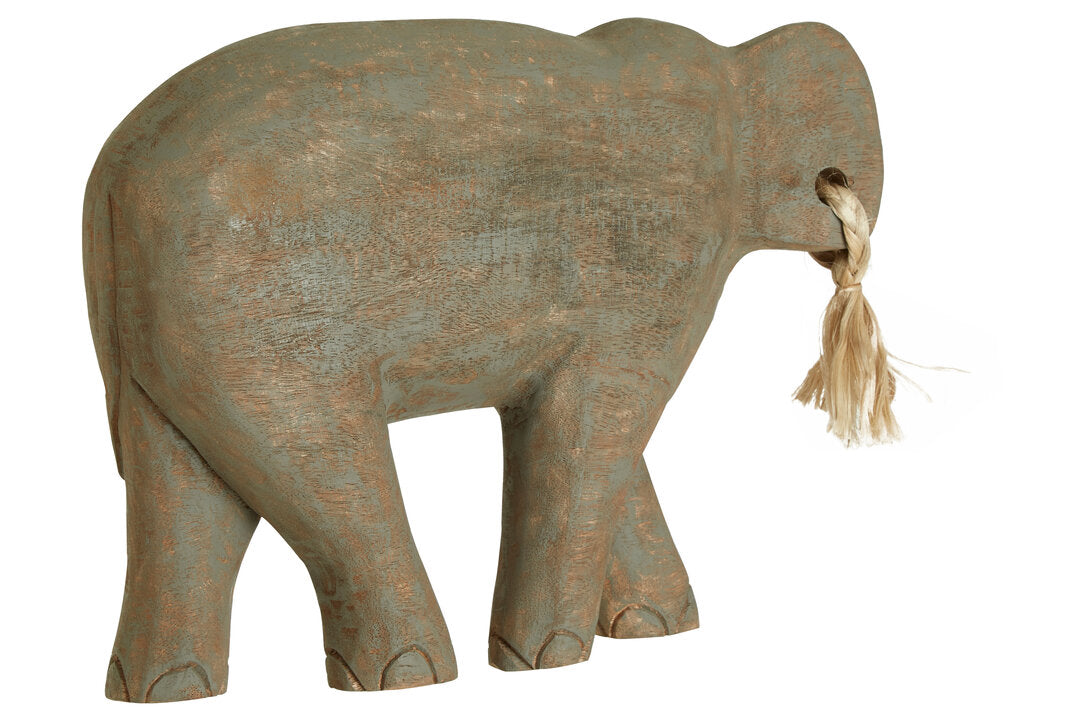 Skye Mango Wood Elephant Sculpture