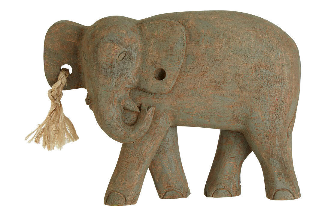 Skye Mango Wood Elephant Sculpture
