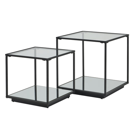 Lennox Black Framed Set Of 2 Side Tables - Side Tables from the Quanta Home collection.