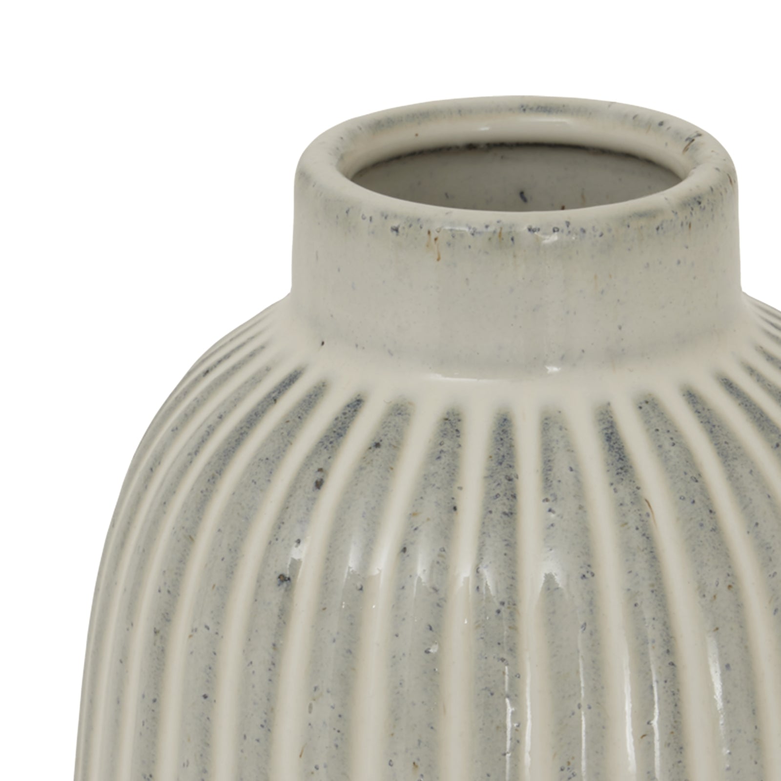 White medium bell vase with a sleek, ribbed design, showcasing a modern, sophisticated aesthetic perfect for elegant interiors.