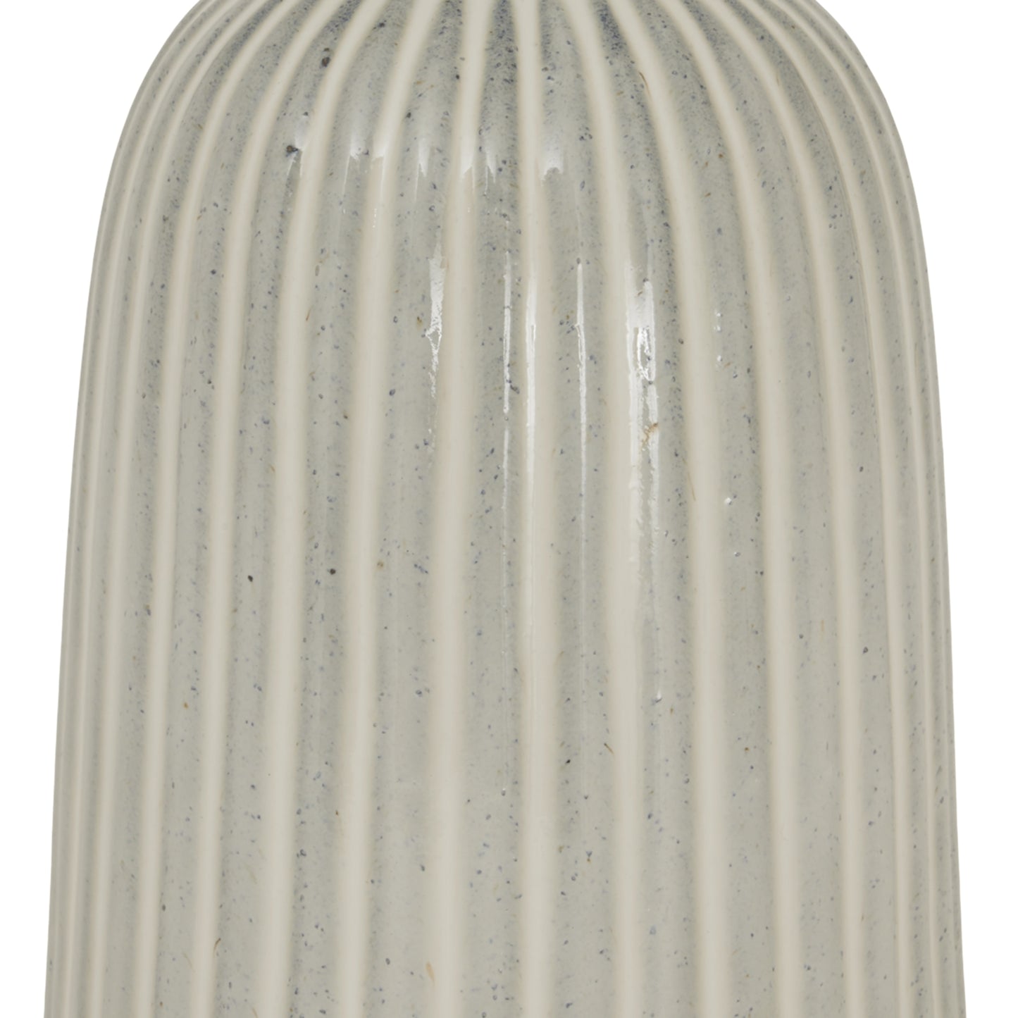 White bell-shaped vase with a ribbed texture, exuding modern elegance and versatile sophistication for various interiors.