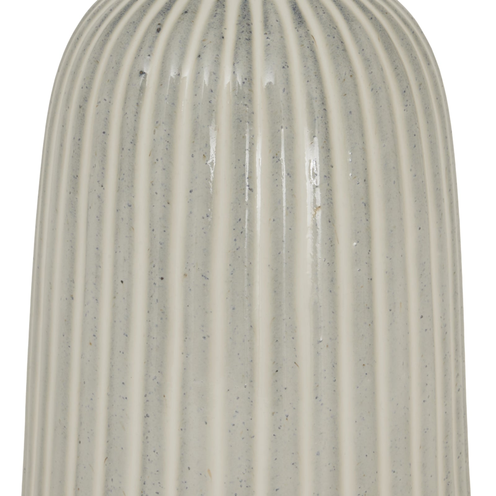 White bell-shaped vase with a ribbed texture, exuding modern elegance and versatile sophistication for various interiors.