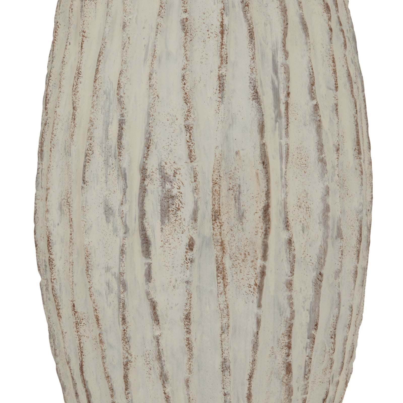 White vase with fin-like textured surfaces, featuring intricate grooves and a sophisticated shape, ideal for modern décor.