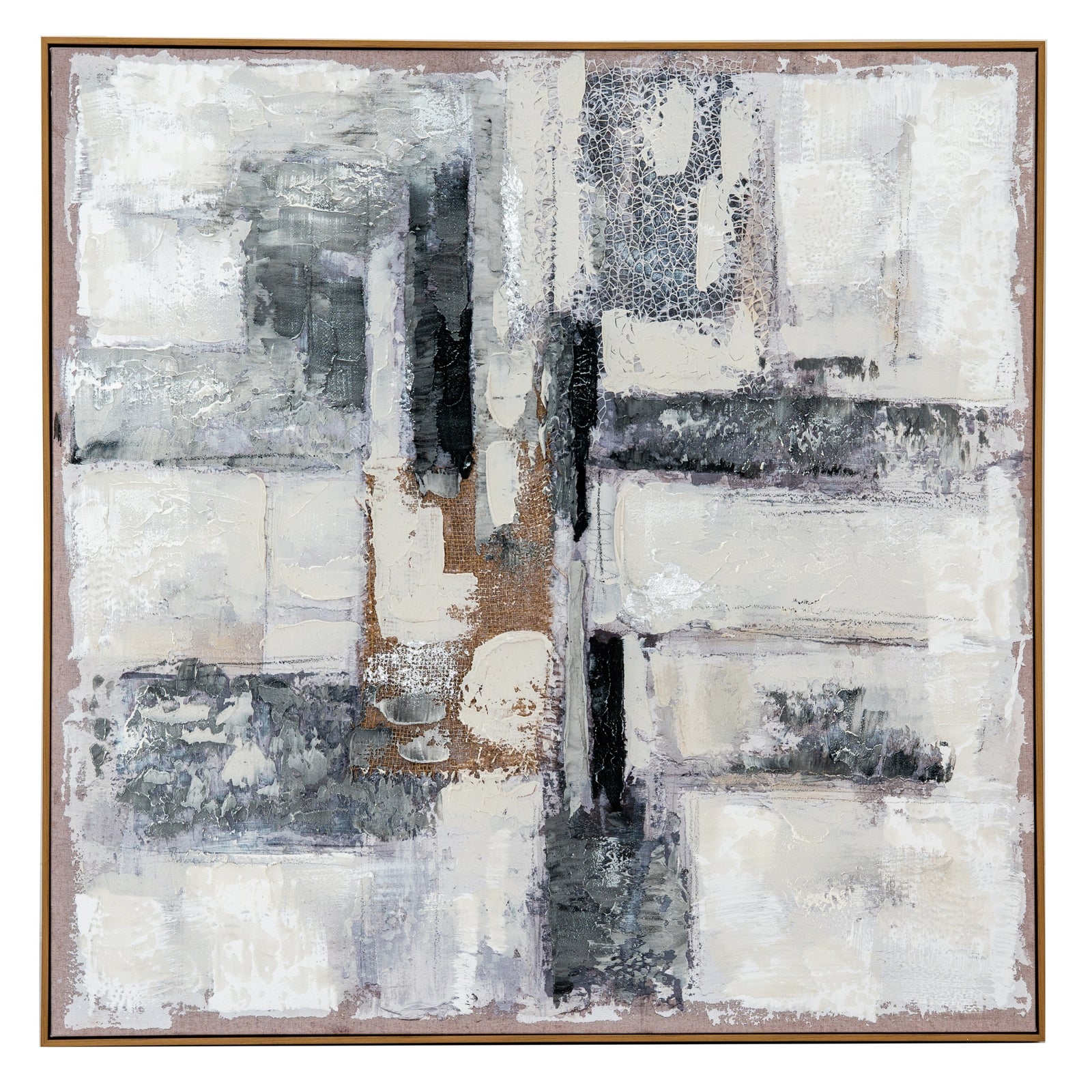 Fusion Hand Painted Canvas In Frame - Handpainted Art from the Quanta Home collection.