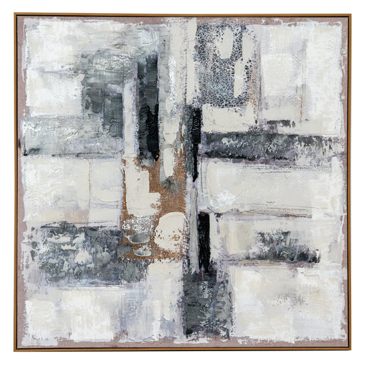 Fusion Hand Painted Canvas In Frame - Handpainted Art from the Quanta Home collection.