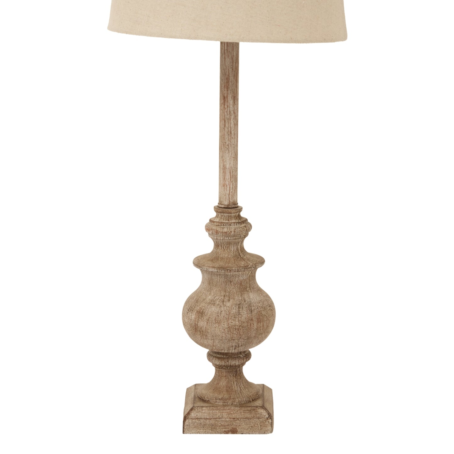 Red candlestick table lamp featuring a classic silhouette and a neutral linen shade, adding elegance to any decor.