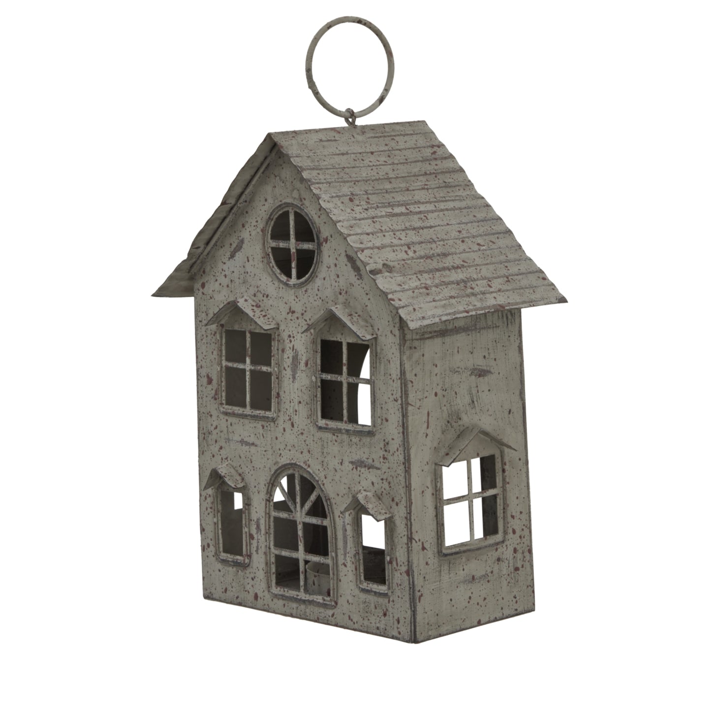 Rustic Metal Hanging House Tealight With Glass Votive - Christmas Candles & Candle Accessories from the Quanta Home collection.