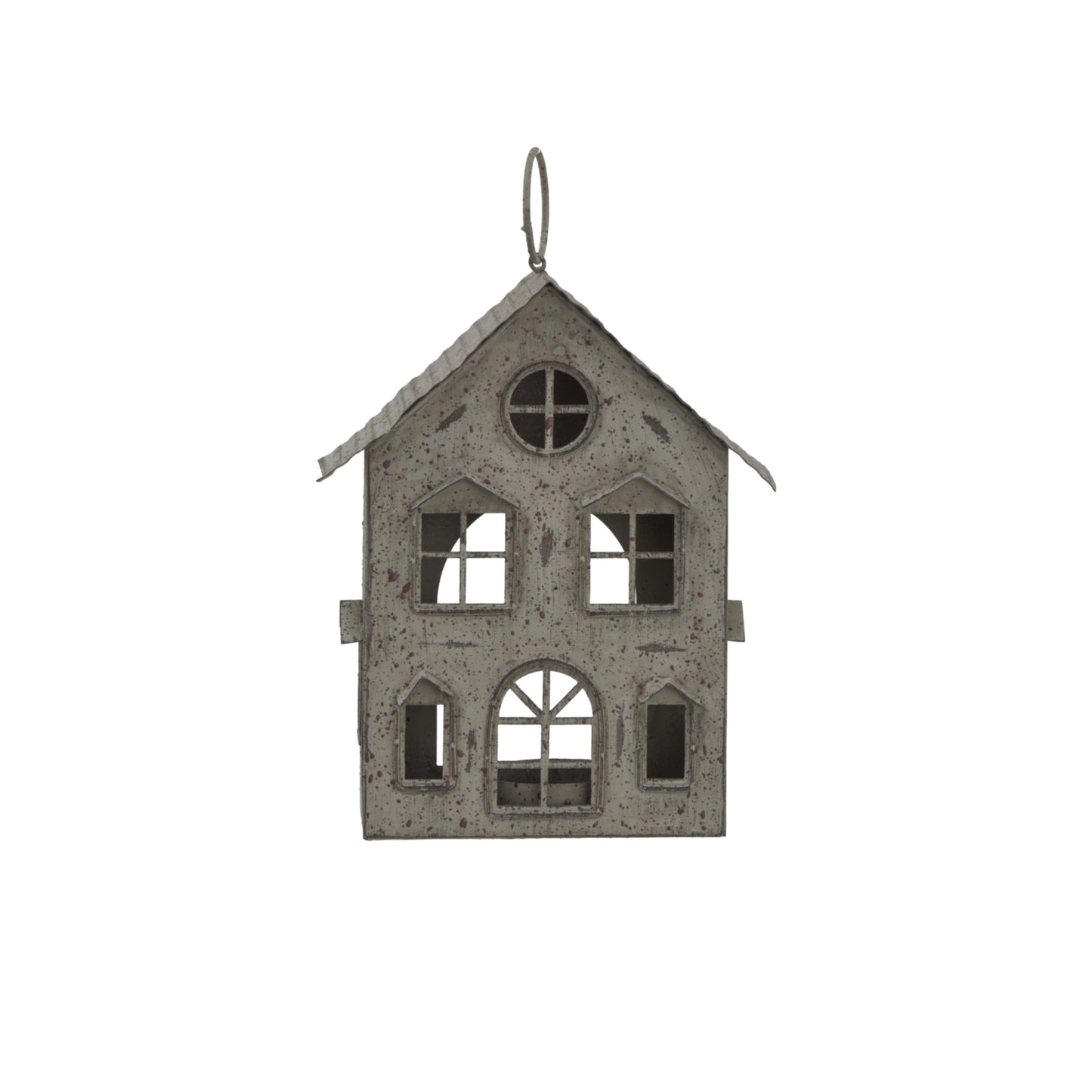 Rustic Metal Hanging House Tealight With Glass Votive - Christmas Candles & Candle Accessories from the Quanta Home collection.