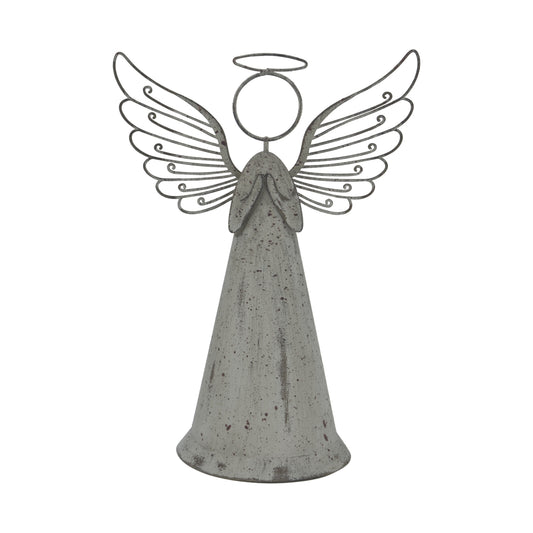 Large Rustic Metal Standing Angel - Christmas Room Decorations from the Quanta Home collection.