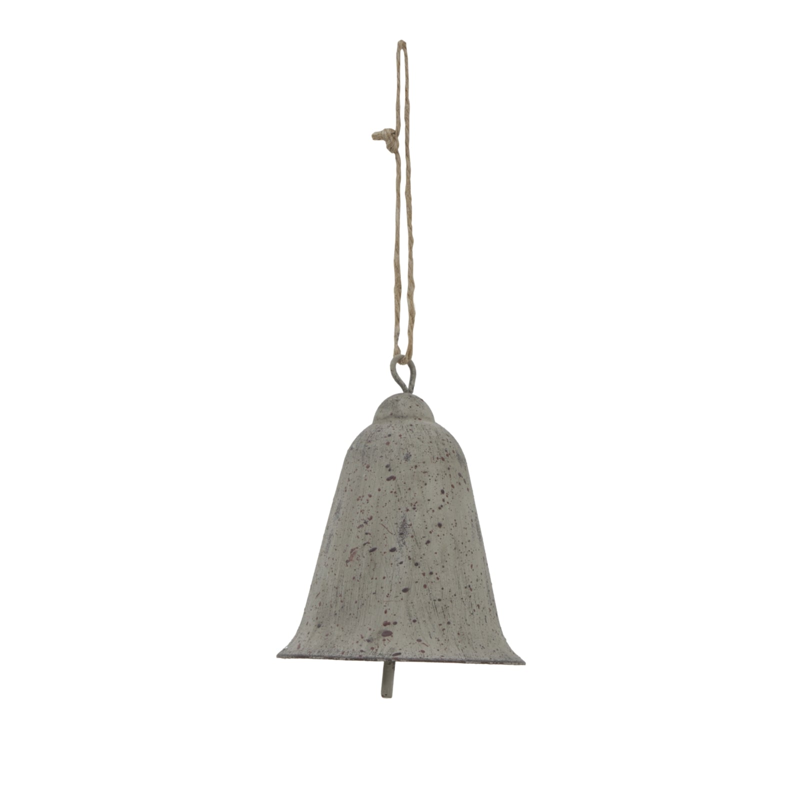 Large Rustic Metal Hanging Bell - Christmas Baubles from the Quanta Home collection.