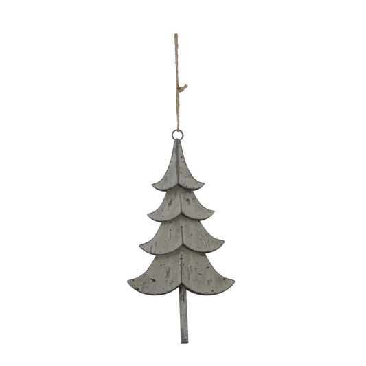 Large Rustic Metal Hanging Tree - Christmas Baubles from the Quanta Home collection.