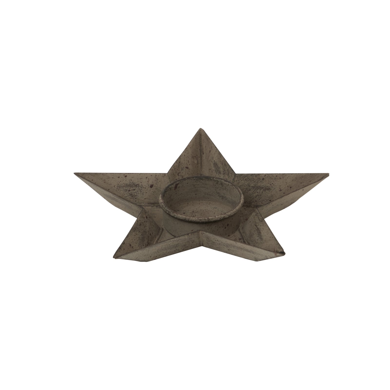Rustic Metal Star Tealight With Glass Votive - Christmas Candles & Candle Accessories from the Quanta Home collection.