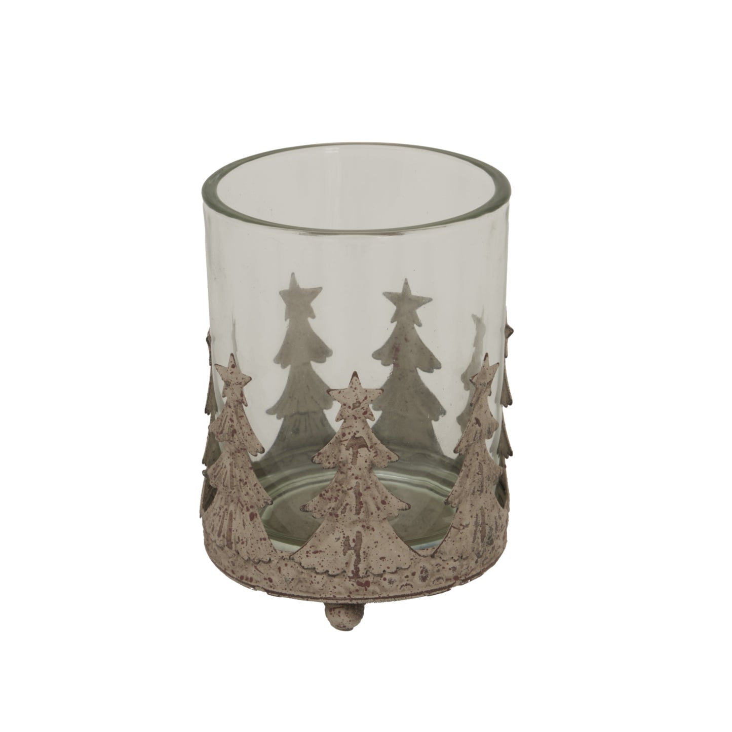 Large Rustic Glass Candle Holder - Christmas Candles & Candle Accessories from the Quanta Home collection.