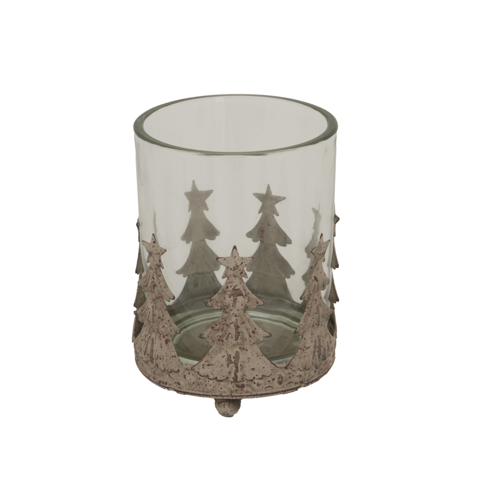 Large Rustic Glass Candle Holder - Christmas Candles & Candle Accessories from the Quanta Home collection.