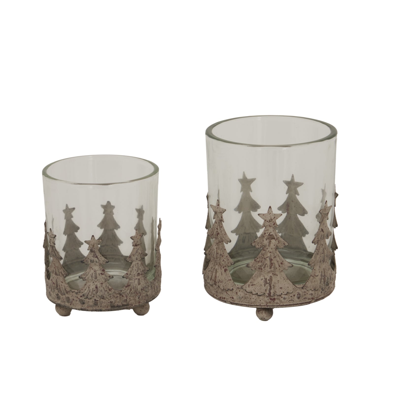 Large Rustic Glass Candle Holder - Christmas Candles & Candle Accessories from the Quanta Home collection.
