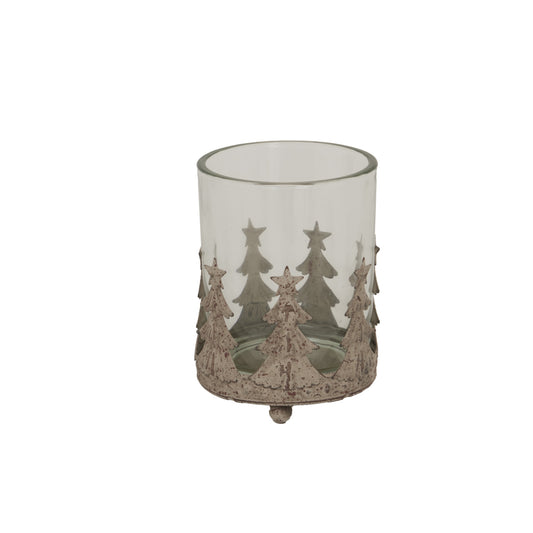 Large Rustic Glass Candle Holder - Christmas Candles & Candle Accessories from the Quanta Home collection.