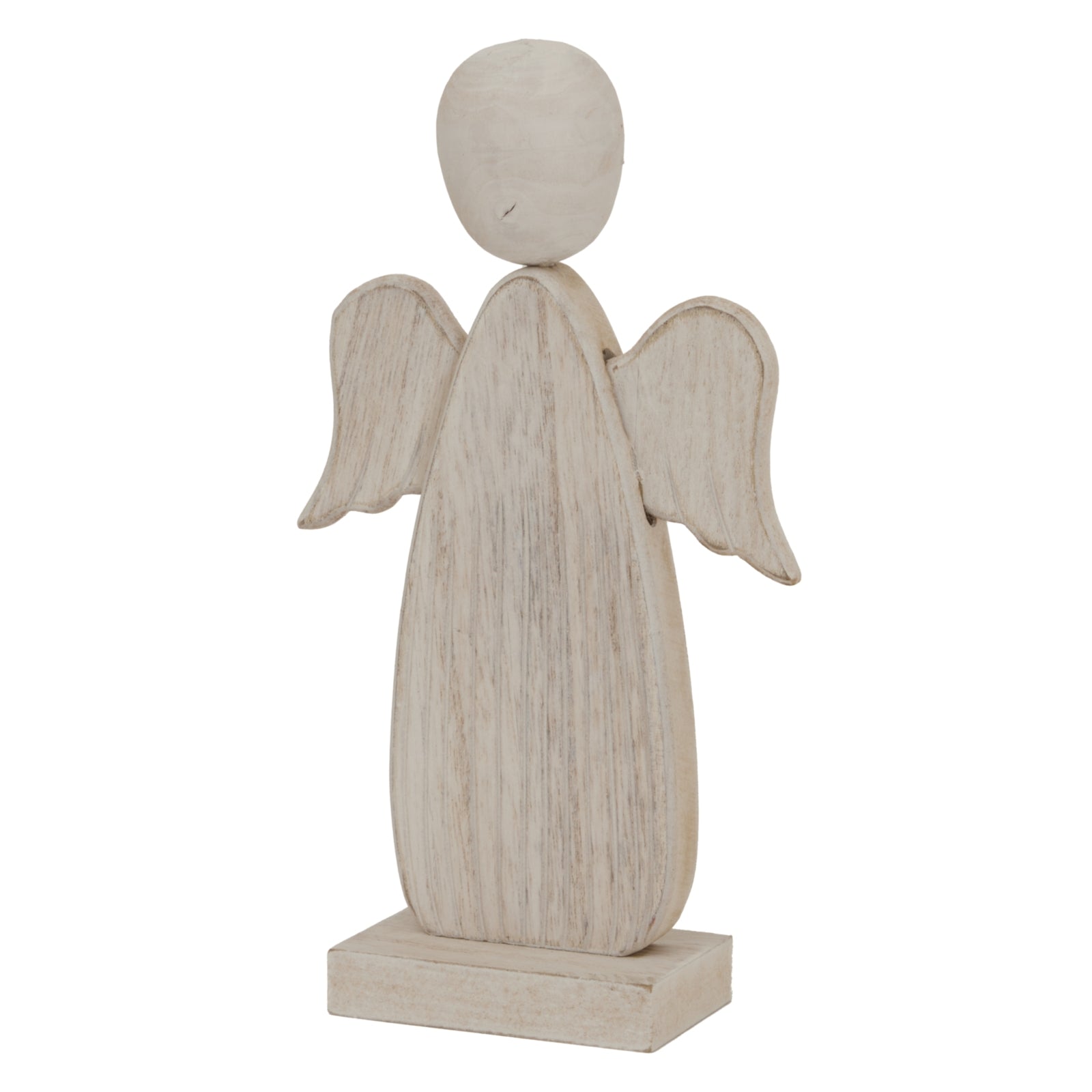 Large Whitewashed Rustic Angel - Christmas Room Decorations from the Quanta Home collection.