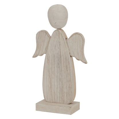 Large Whitewashed Rustic Angel - Christmas Room Decorations from the Quanta Home collection.