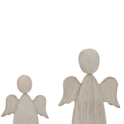 Large Whitewashed Rustic Angel - Christmas Room Decorations from the Quanta Home collection.