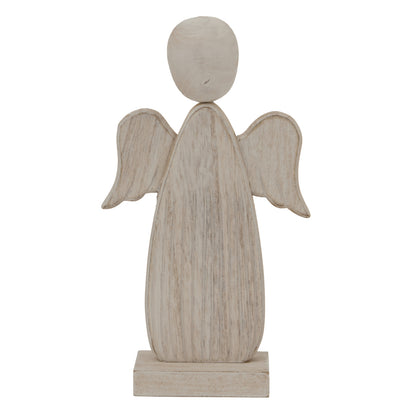 Large Whitewashed Rustic Angel - Christmas Room Decorations from the Quanta Home collection.