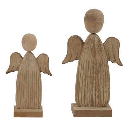 Large Natural Rustic Angel - Christmas Room Decorations from the Quanta Home collection.