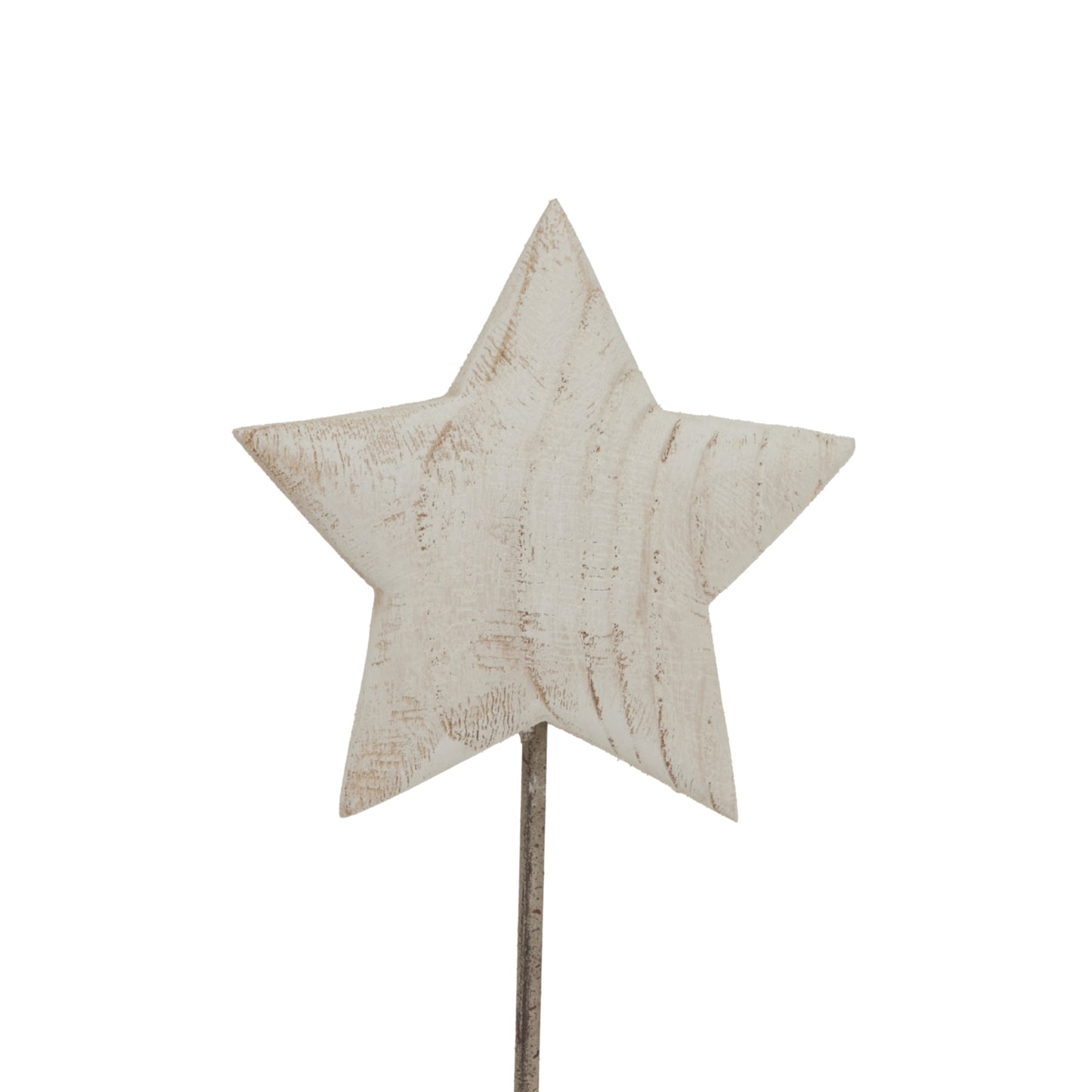 Large Whitewashed Rustic Star On Stand - Christmas Room Decorations from the Quanta Home collection.