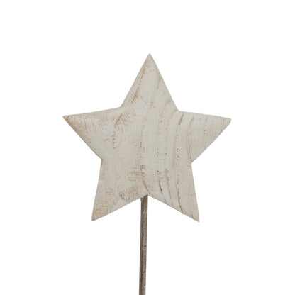Large Whitewashed Rustic Star On Stand - Christmas Room Decorations from the Quanta Home collection.