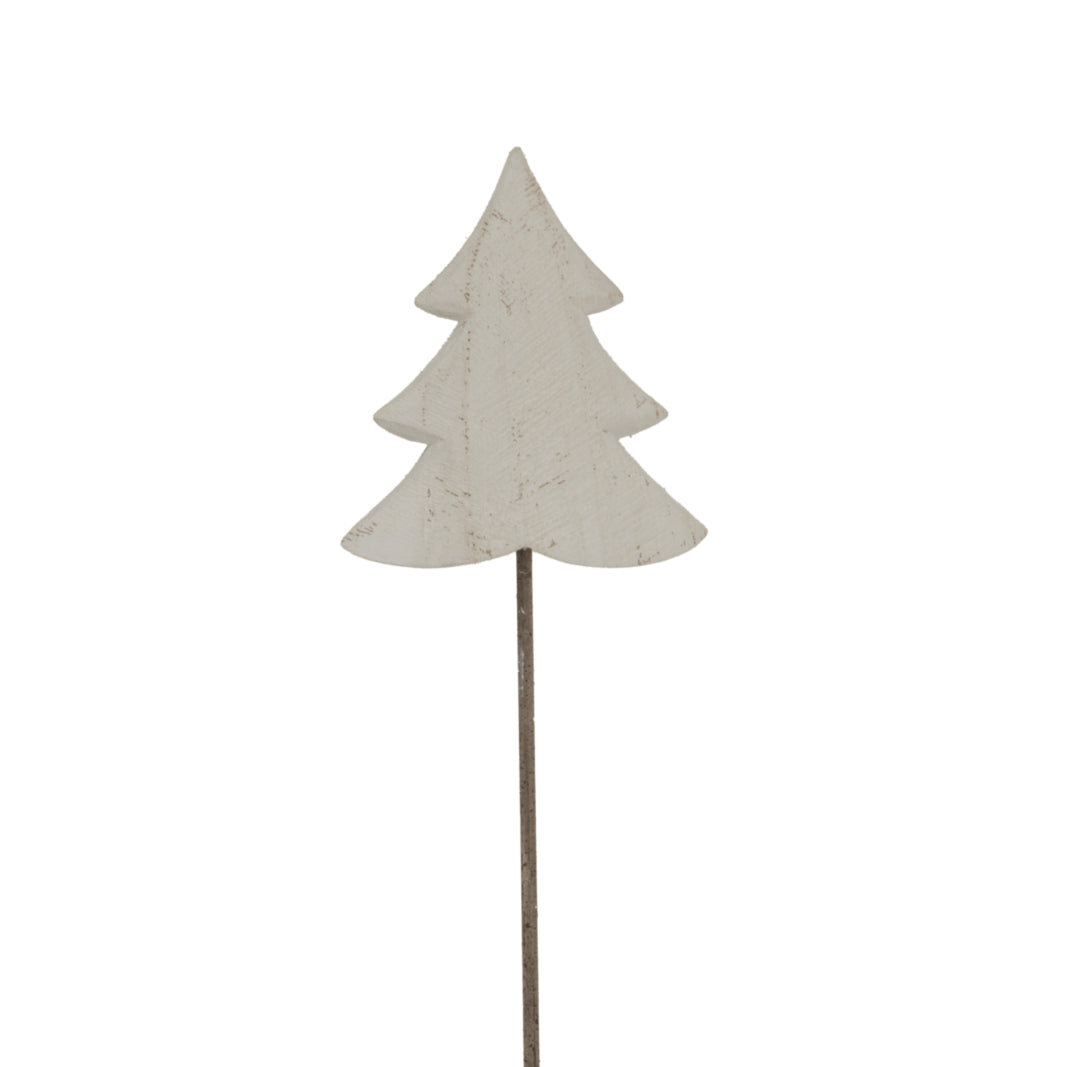 Whitewashed Rustic Tree On Stand - Christmas Room Decorations from the Quanta Home collection.