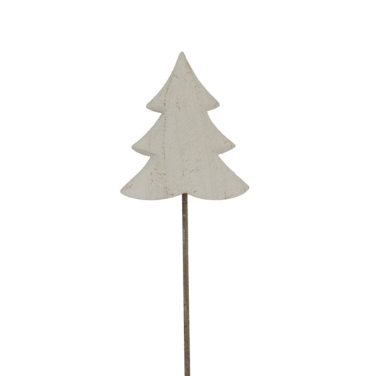 Whitewashed Rustic Tree On Stand - Christmas Room Decorations from the Quanta Home collection.