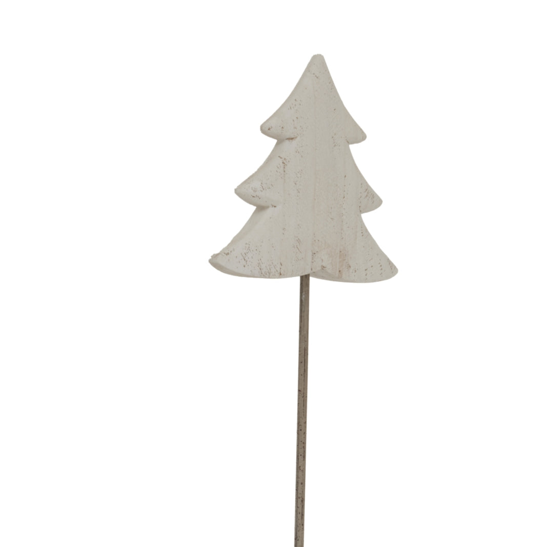 Large Whitewashed Rustic Tree On Stand - Christmas Room Decorations from the Quanta Home collection.