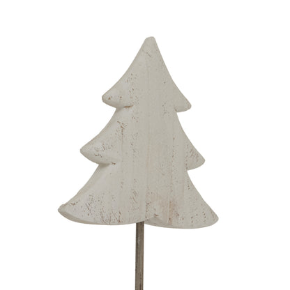 Large Whitewashed Rustic Tree On Stand - Christmas Room Decorations from the Quanta Home collection.