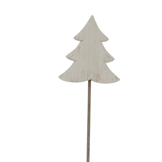 Large Whitewashed Rustic Tree On Stand - Christmas Room Decorations from the Quanta Home collection.