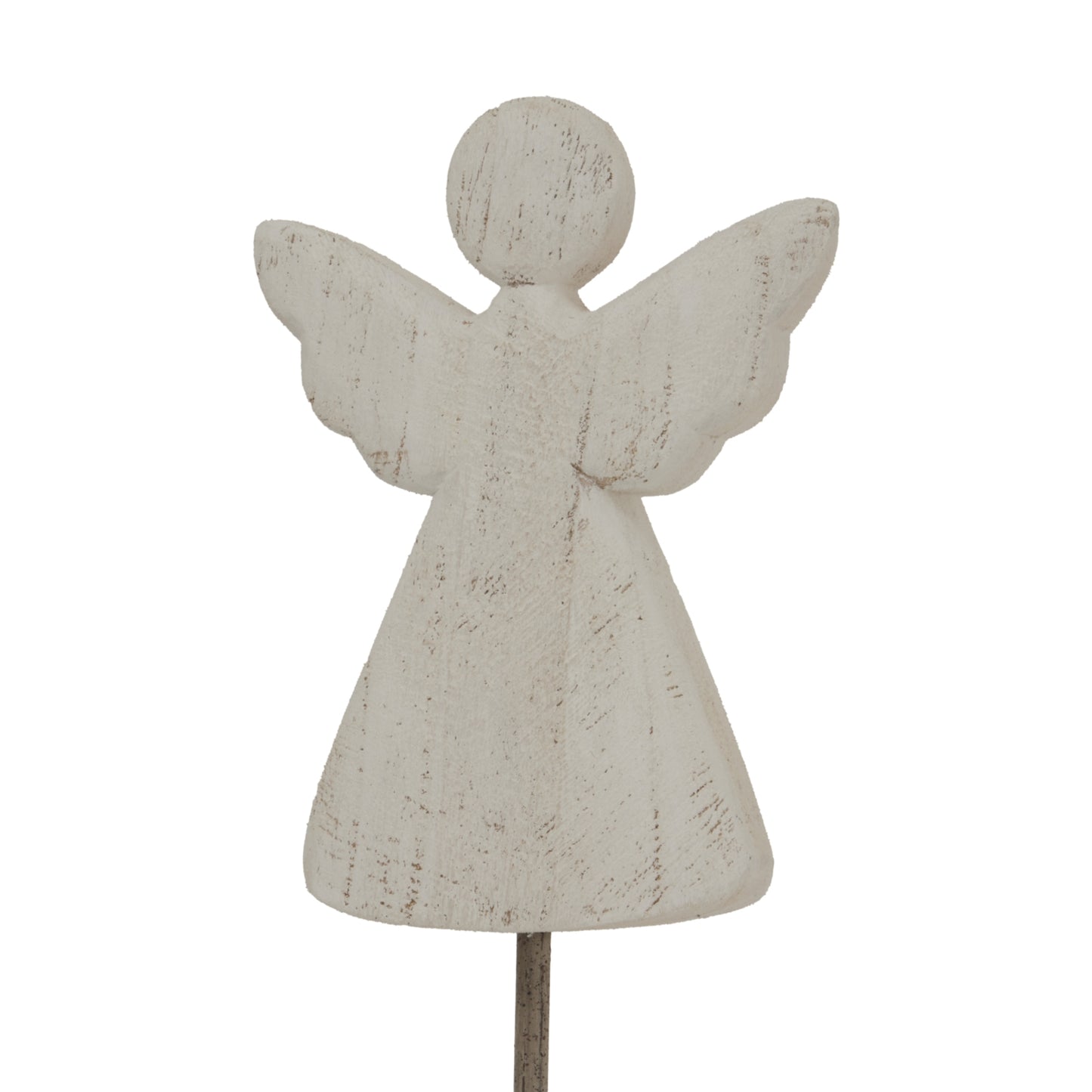 Large Whitewashed Rustic Angel On Stand - Christmas Room Decorations from the Quanta Home collection.