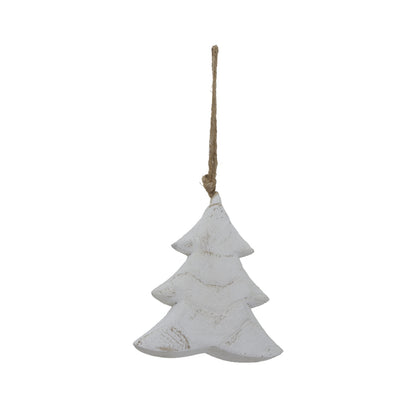 Whitewashed Rustic Hanging Tree - Christmas Baubles from the Quanta Home collection.