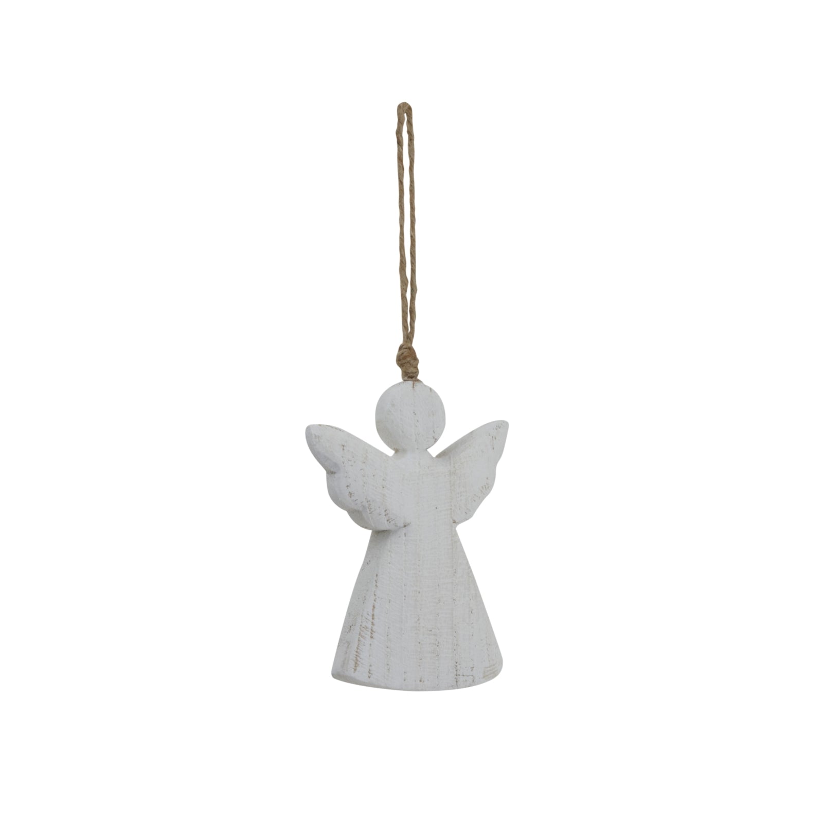 Whitewashed Rustic Hanging Angel - Christmas Baubles from the Quanta Home collection.