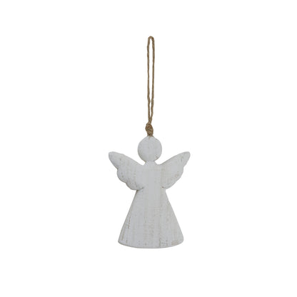 Whitewashed Rustic Hanging Angel - Christmas Baubles from the Quanta Home collection.