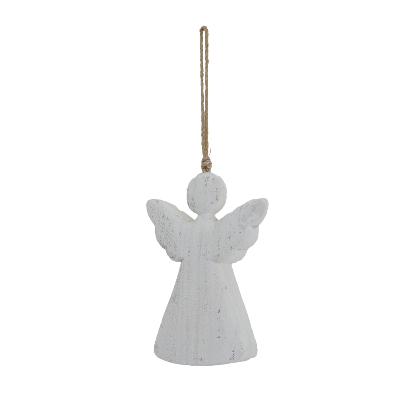Large Whitewashed Rustic Hanging Angel - Christmas Baubles from the Quanta Home collection.