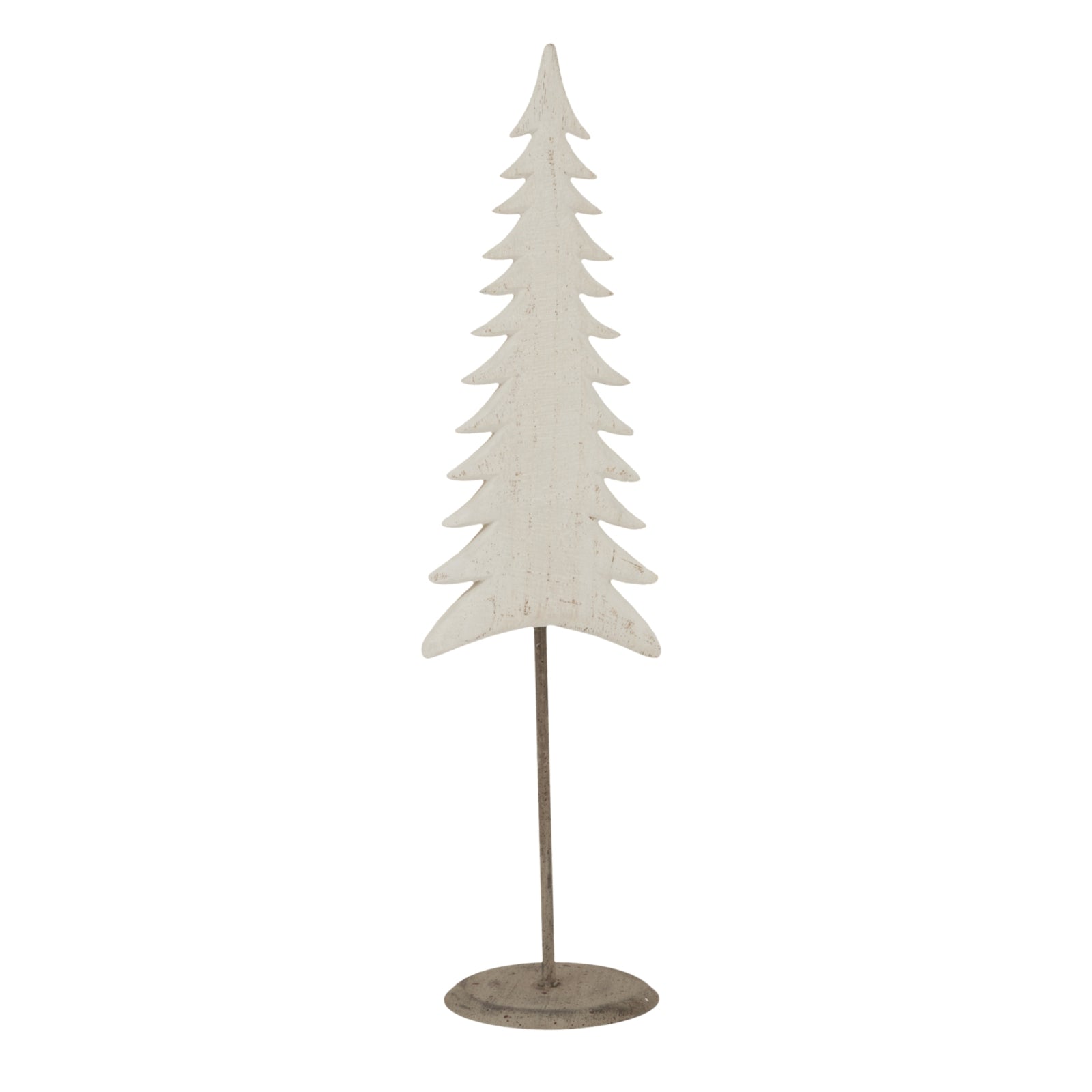 Medium Whitewashed Tall Tree On Stand - Christmas Room Decorations from the Quanta Home collection.