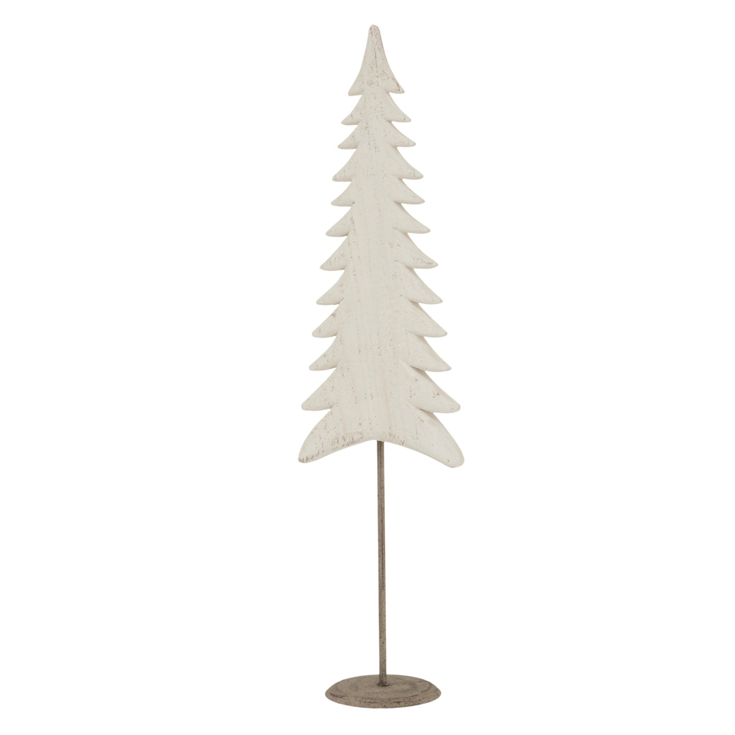 Large Whitewashed Tall Tree On Stand - Christmas Room Decorations from the Quanta Home collection.