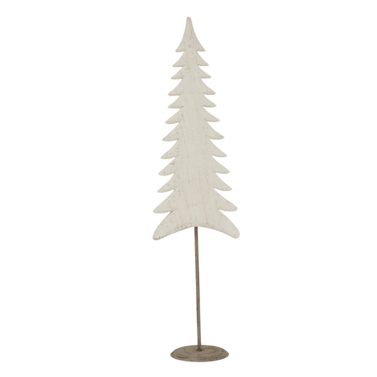 Large Whitewashed Tall Tree On Stand - Christmas Room Decorations from the Quanta Home collection.