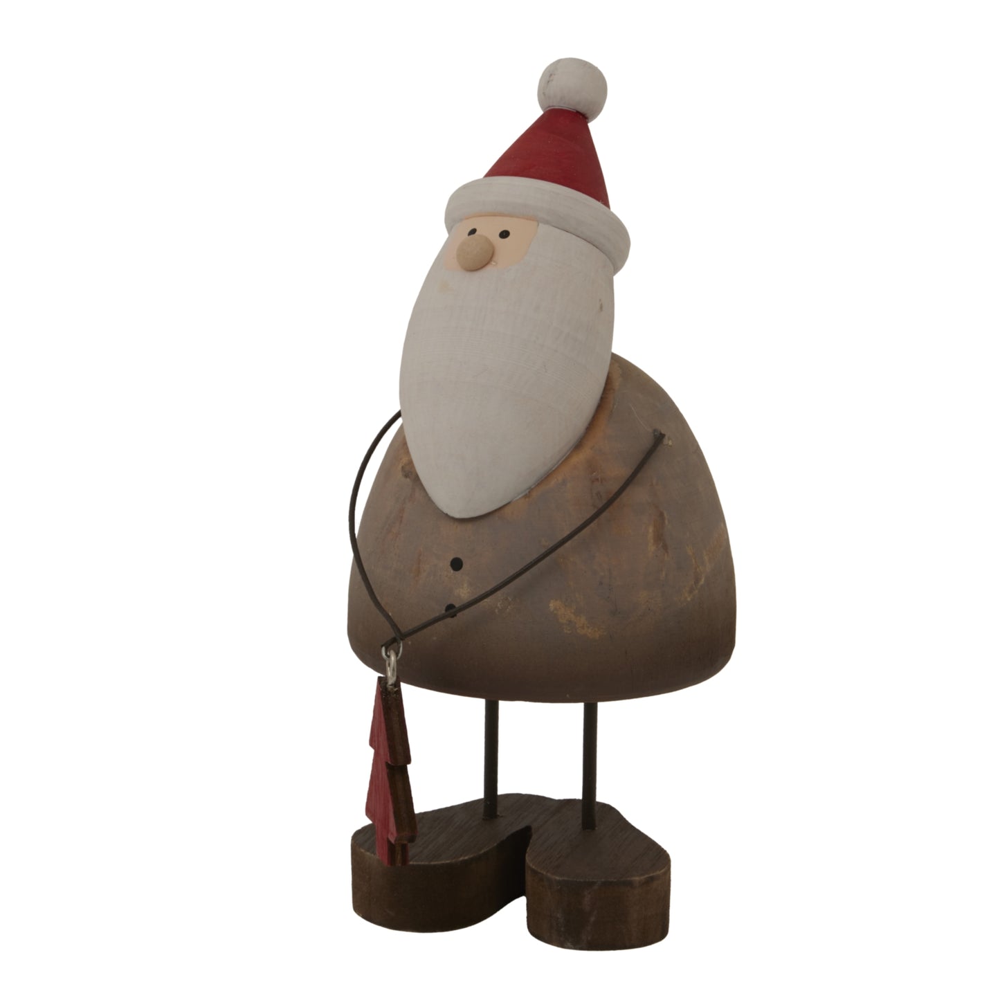 Large Rustic Santa With Tree Decoration - Christmas Room Decorations from the Quanta Home collection.