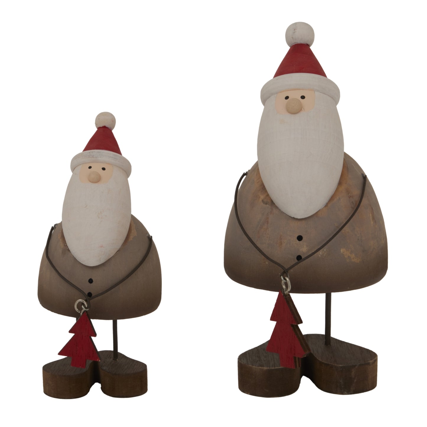 Large Rustic Santa With Tree Decoration - Christmas Room Decorations from the Quanta Home collection.