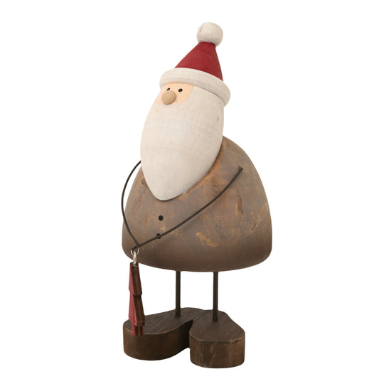 Large Rustic Santa With Tree Decoration - Christmas Room Decorations from the Quanta Home collection.
