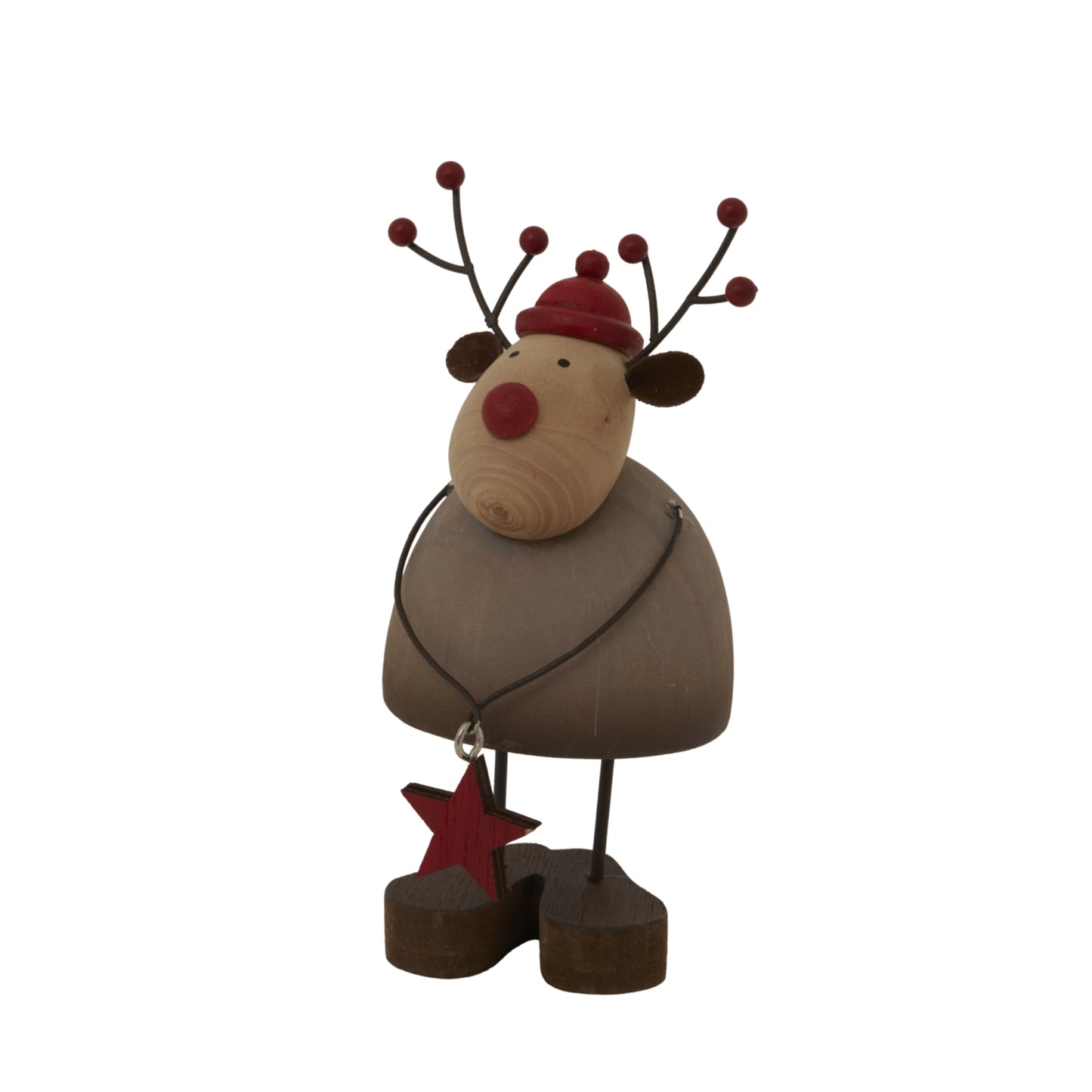 Rustic Reindeer With Star Decoration - Christmas Room Decorations from the Quanta Home collection.
