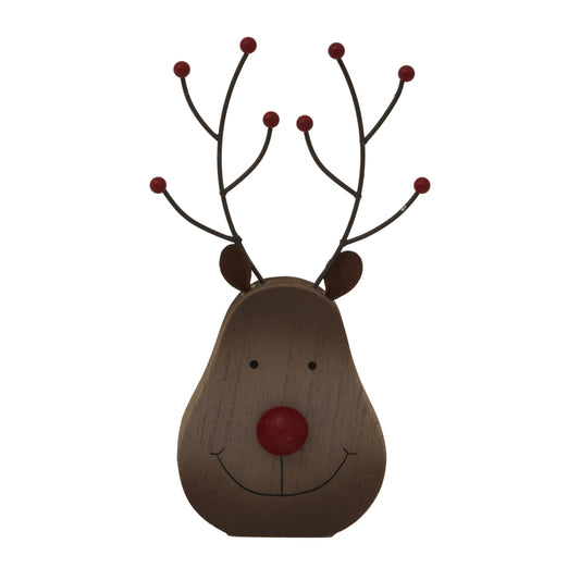 Rustic Standing Rudolf Decoration - Christmas Room Decorations from the Quanta Home collection.