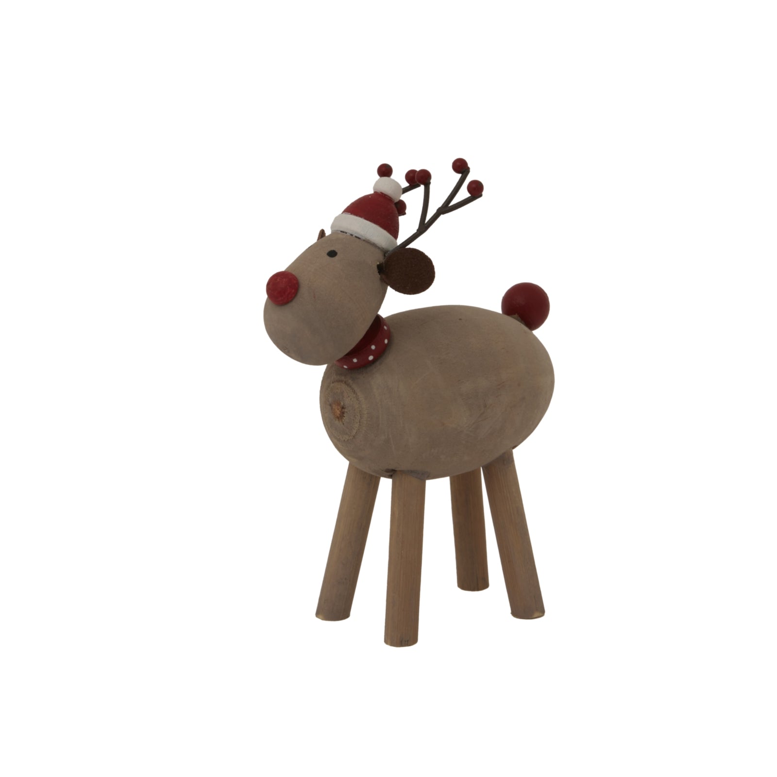 Rustic Rudolf With Hat - Christmas Room Decorations from the Quanta Home collection.