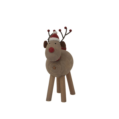 Rustic Rudolf With Hat - Christmas Room Decorations from the Quanta Home collection.