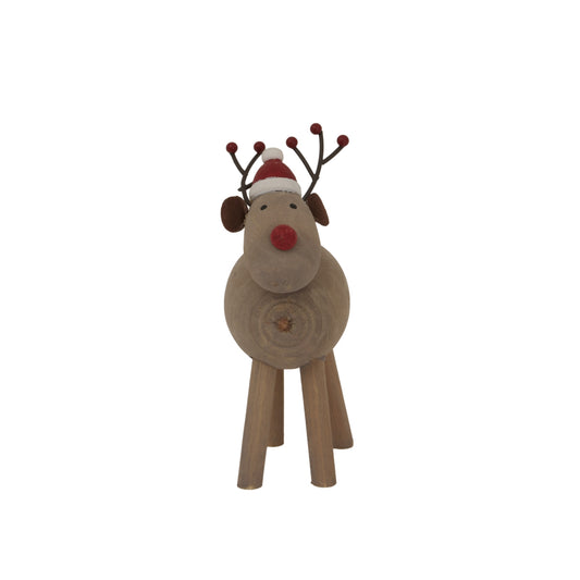 Rustic Rudolf With Hat - Christmas Room Decorations from the Quanta Home collection.