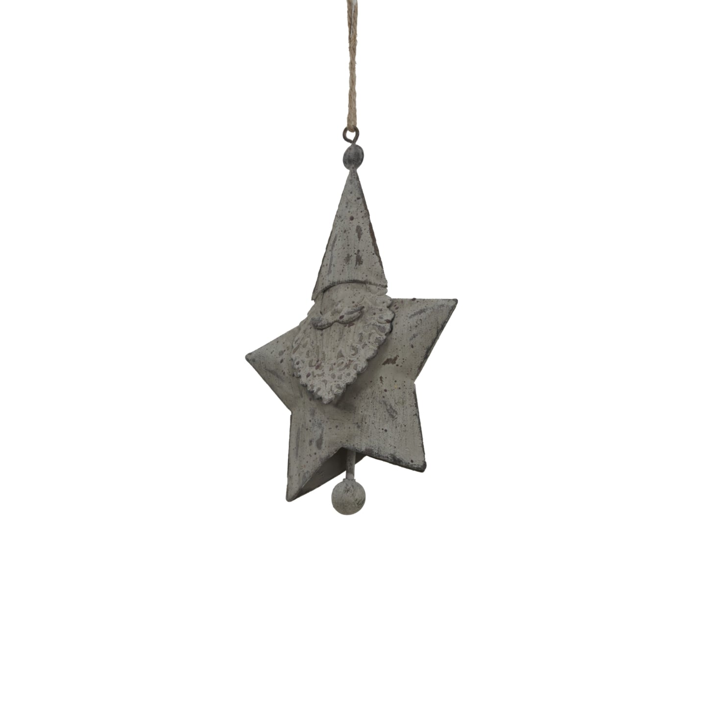 Rustic Hanging Santa Star - Christmas Baubles from the Quanta Home collection.